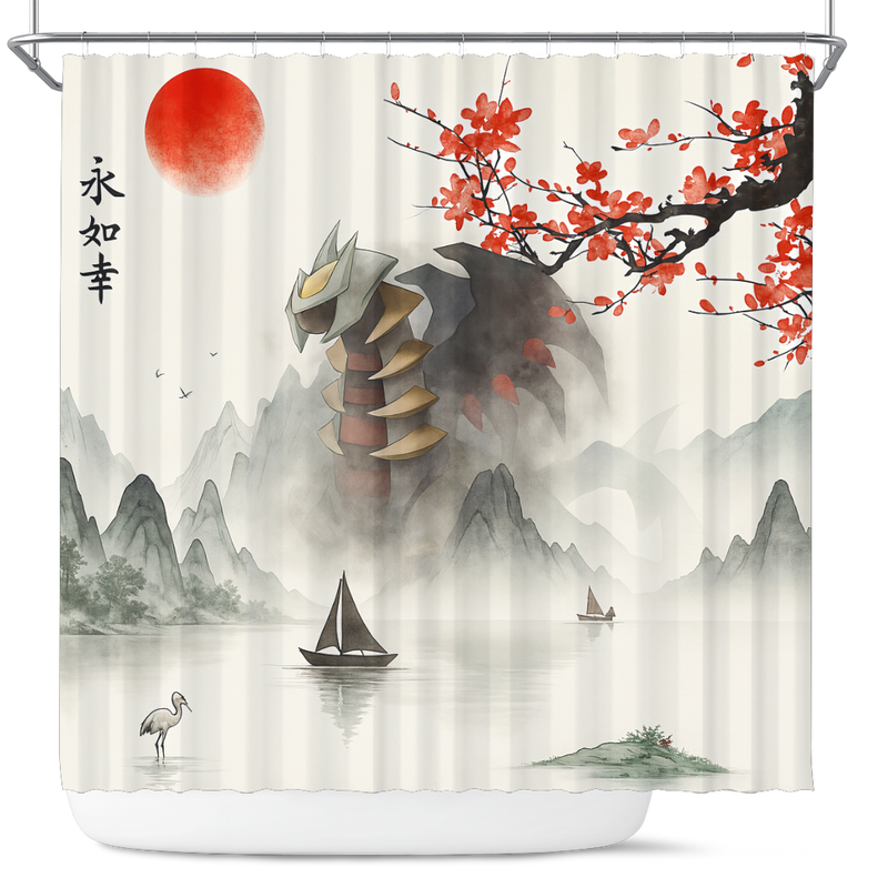 Giratina Pokemon Japan Landscape Shower Curtain