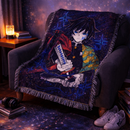 Giyu Tomioka in Demon Slayer Woven Throw Blanket