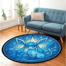 Glaceon Stained Glass Round Rug