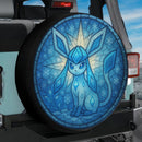 Glaceon Pokemon Stained Glass Jeep Car Spare Tire Cover