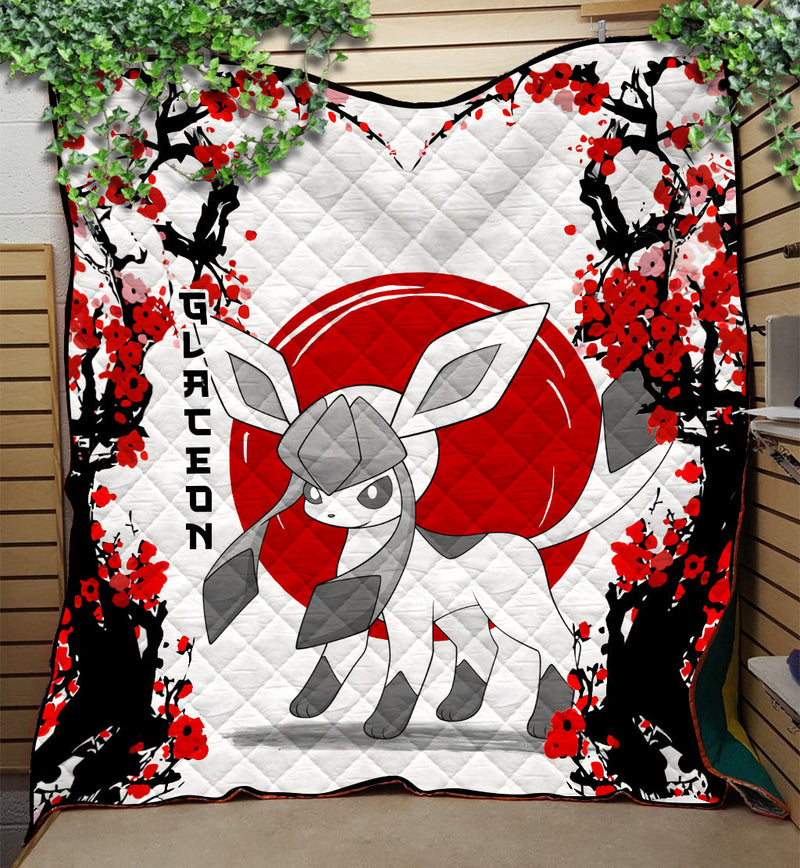 Glaceon Pokemon Japan Style Quilt Blanket