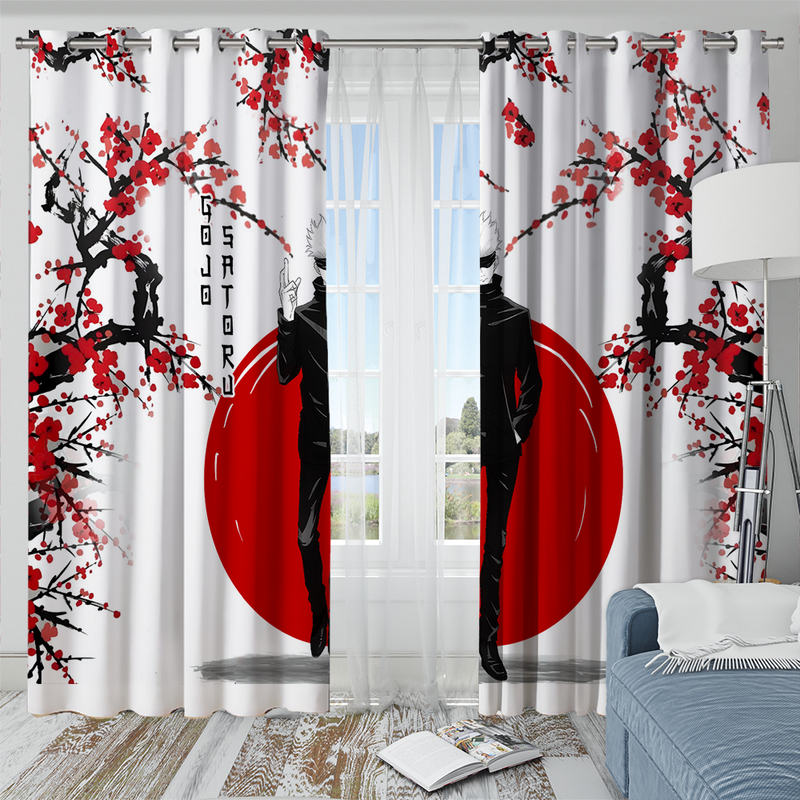 Gojo Satoru Jujutsu Kaisen Anime Japan Style Window Curtain