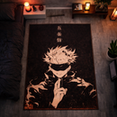 Gojo B&W Jujutsu Kaisen Rectangular Area Rug