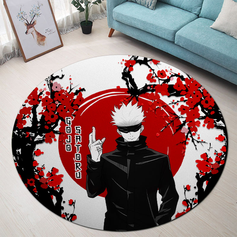 Gojo Satoru Jujutsu Kaisen Anime Japan Style Round Rug
