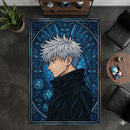 Gojo Satoru Jujutsu Kaisen Stained Glass Rectangular Area Rug