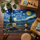 Gojo and Geto in Starry Night Rectangular Area Rug