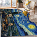 Gojo and Geto in Starry Night Rectangular Area Rug