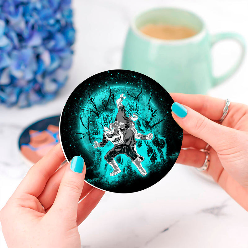 Goku Vegeta Moonlight Ceramic Decor Coaster - Gift Idea