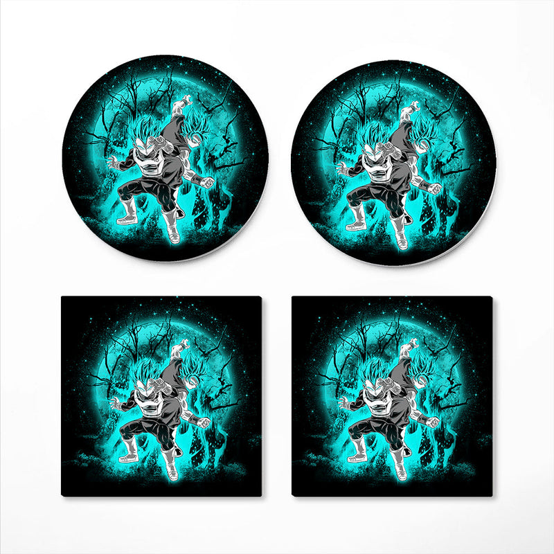 Goku Vegeta Moonlight Ceramic Decor Coaster - Gift Idea