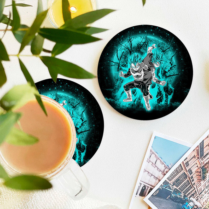 Goku Vegeta Moonlight Ceramic Decor Coaster - Gift Idea