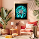 Goku Vegeta Dragon Ball Anime Moonlight - Living Room - Canvas Wall Art - Print - Wall Decor