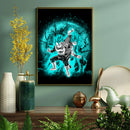 Goku Vegeta Dragon Ball Anime Moonlight - Living Room - Canvas Wall Art - Print - Wall Decor