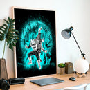 Goku Vegeta Dragon Ball Anime Moonlight - Living Room - Canvas Wall Art - Print - Wall Decor