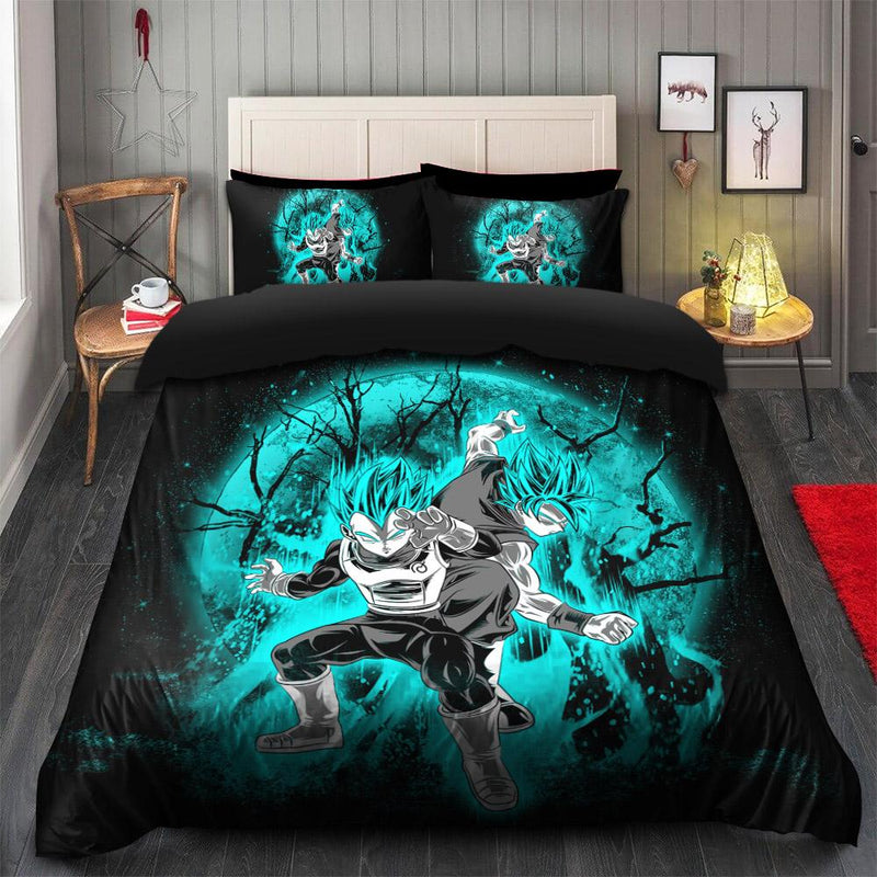 Dragon Ball Goku And Vegeta Moonlight Bedding Set Duvet Cover And 2 Pillowcases Nearkii