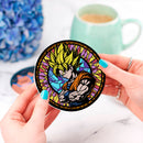 Goku Dragon Ball Anime Stained Glass Decor Coaster - Gift Idea