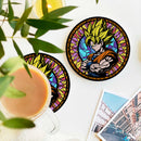 Goku Dragon Ball Anime Stained Glass Decor Coaster - Gift Idea
