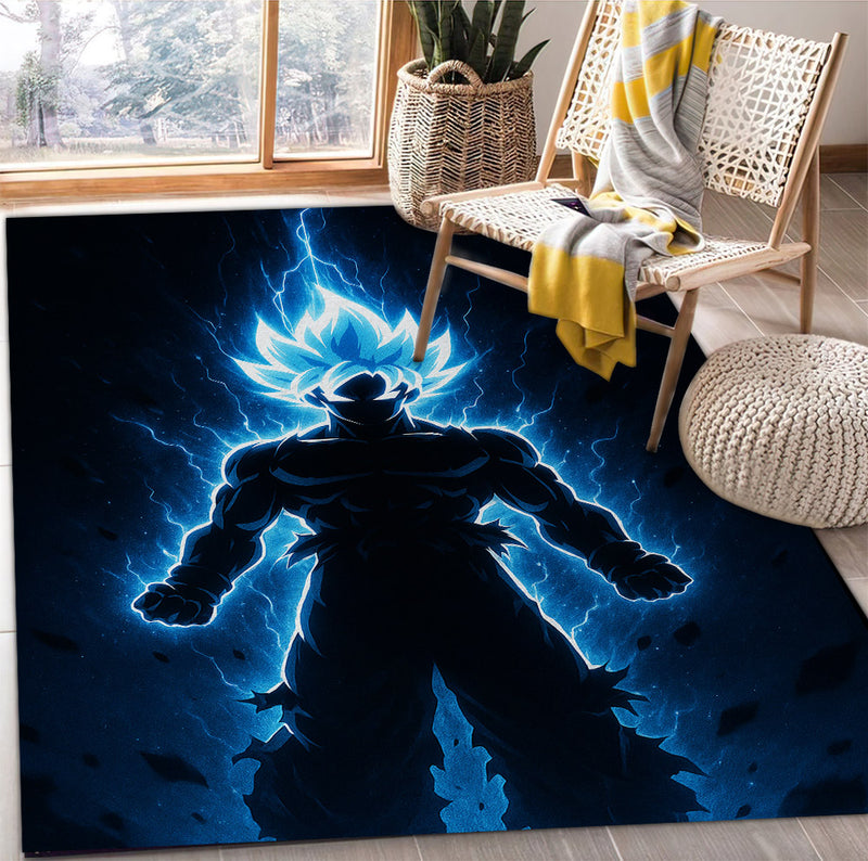 Goku Ultra Instinct Dragon Ball Light Carpet Rug Home Room Decor
