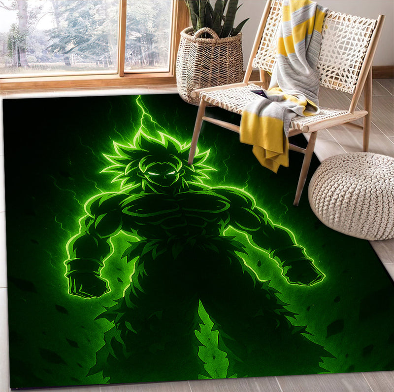 Broly Dragon Ball Green Light Carpet Rug Home Room Decor