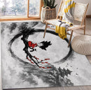 Goku Kid Japan Watercolor Rectangular Area Rug