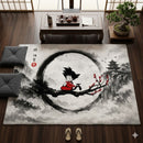 Goku Kid Japan Watercolor Rectangular Area Rug