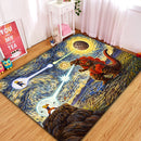 Goku Vs Godzila Starry Night Rectangular Area Rug