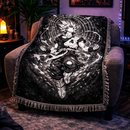 Holy Goku Ultra Instinct Woven Throw Blanket