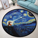 Goku Vs Death Starry Night Carpet Round Rug