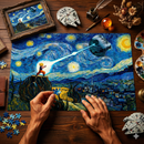 Goku vs Death Star Starry Night Jigsaw Puzzle