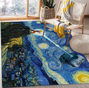 Goku vs Death Star Starry Night Rectangular Area Rug