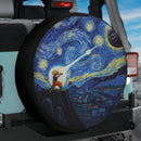 Goku Vs Death Star Starry Night Car Spare Tire Cover