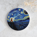 Goku Vs Death Star Starry Night Wood Decor Coaster - Gift Idea