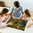 Majestic Golden Peacock Jigsaw Puzzle