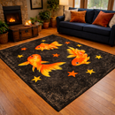 Gold Fish Rectangular Area Rug