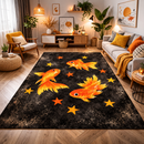 Gold Fish Rectangular Area Rug