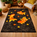 Gold Fish Rectangular Area Rug