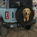 Golden Retriever Cute Dog In A Torn Bag Jeep Car Spare Tire Cover