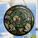 Golem Pokemon Round Stained Glass Suncatcher