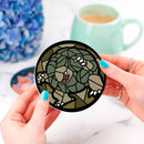 Golem Pokemon Stained Glass Decor Coaster - Gift Idea