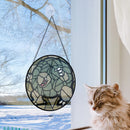 Golem Pokemon Round Stained Glass Suncatcher