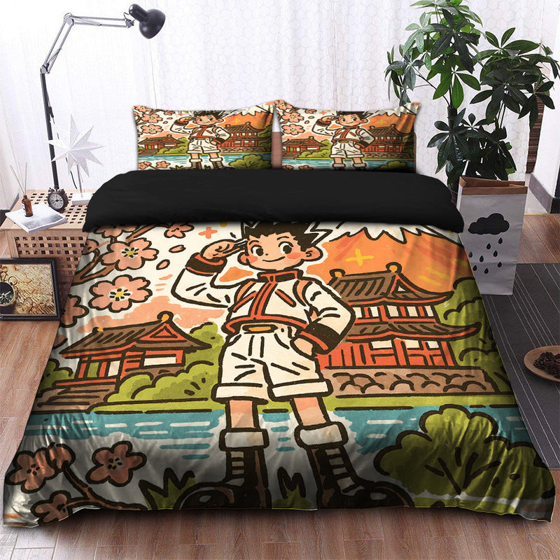Gon Hunter X Hunter Anime Japan Ink Style Bedding Set