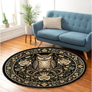 Gothic Owl Carpet Round Rug