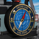 Grand Line Log Pose Compass One Piece Custom Jeep Wheel Cover With Camera Hole