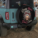 Gray Hair Don't Care Car Spare Tire Cover