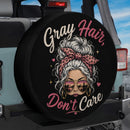 Gray Hair Don't Care Car Spare Tire Cover