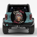 Gray Hair Don't Care Car Spare Tire Cover