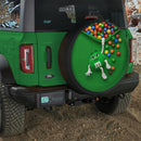 Green Jeep M&M Chocolate Candy Spill Car Spare Tire Cover