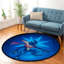 Greninja Pokemon Stained Glass Round Rug