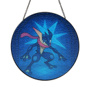 Greninja Pokemon Stained Glass Suncatcher