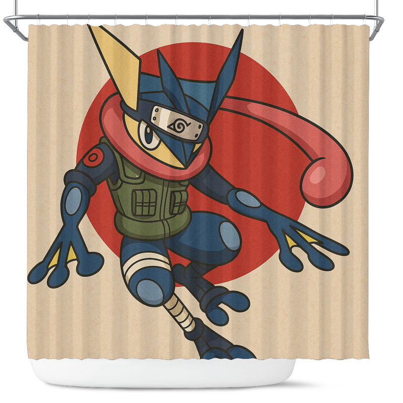 Greninja X Kakashi Japan Shower Curtain