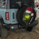 Grinch Hide Xmas Zipper Car Spare Tire Cover